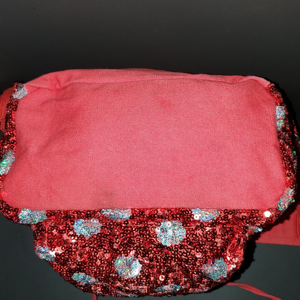 Disney Parks Minnie Mouse Polka Dot Red Sequin Mini Backpack - Picture 7 of 8